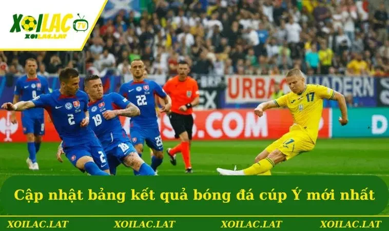 Cập nhật bảng kết quả bóng đá Cúp Ý mới nhất