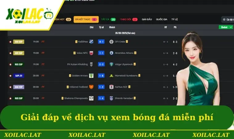 XOILAC 15 Giải đáp thắc mắc về dịch vụ xem bóng đá miễn phí