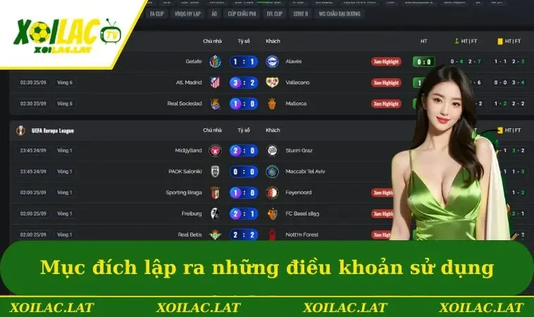 Điều Khoản Sử Dụng 1 Mục đích lập ra những điều khoản sử dụng XOILAC