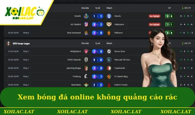 XOILAC 11 Trải nghiệm xem bóng đá online không quảng cáo rác