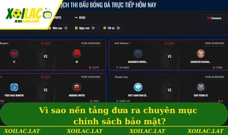 Chính Sách Bảo Mật 1 Vì sao nền tảng đưa ra chuyên mục chính sách bảo mật?